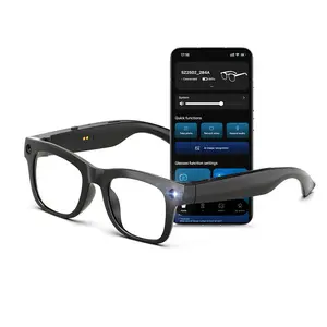 HUGUR Smart Camera Glasses, 8MP Lens, 1080P Video Recording, 160Language Real-Time Translation, Photochromic UV Lenses, Bluetooth Wearable Recorder
