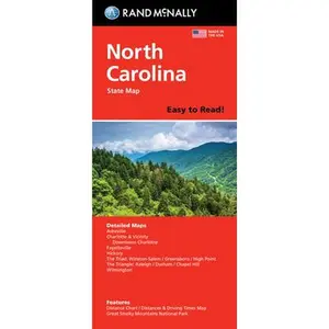 Rand McNally Easy to Read: North Carolina State Folded Map -- Rand McNally, Sheet Map, Folded