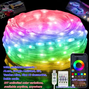 Giaki Waterproof Smart RGB LED String Lights with APP & Remote 16 Million Colors Music Sync for wedding Halloween Christmas Valentine's Day holiday party gatherings nighttime business events decorations Rickshaws gardens staircases bedroom decorations