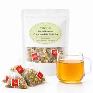 Chicory & Gardenia Cooling Herbal Tea | Refreshing Flower Tea with Chrysanthemum & Orange Peel | Caffeine Free Daily Wellness Tea Bags for Relaxing Tea Moments, 20 Bags Treasure Five parsley Natural Scented Chrysanthemum Herbal Tea Beverage