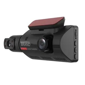 1080P HD Car DVR Dashboard Camera - Dual Lens Rotatable Front and Inside Recorder, WiFi Phone Sync Connection, Simple Install for Automotive Use