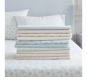 Martha Stewart Ditsy Vine White/Green Cotton Twin Sheet Set