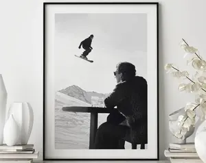 Snowboard Jump Print, Vintage Snowboarding, Winter Sports, Snow Sports, Mountain Fun print, Snowboard Poster