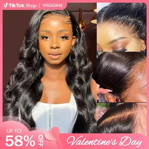 [Valentine's Day Essential] Wiggins Hair Ready to Go Glueless Wig Body Wave 7x4 & 7x5 Lace Closure Wigs Human Hair Pre Cut Lace Pre Bleached Knots Wig Beginner Friendly And 13x4 Lace Front Wig Pre Plucked Hairline #WeeklyDeals