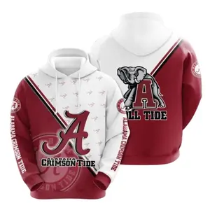 Vintage Casual Crimson Tide 3D Hoodie for Men and Women, Print Alabama Football Hoodie, Trendy 3D Hoodie, Cool Unisex Fashion Top