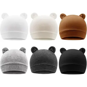 BQUBO 6 Pack Baby Hats for Boys Girls Unisex Baby Hat Soft Knit Cap Nursery Beanie for Newborn Infant Toddler Kid