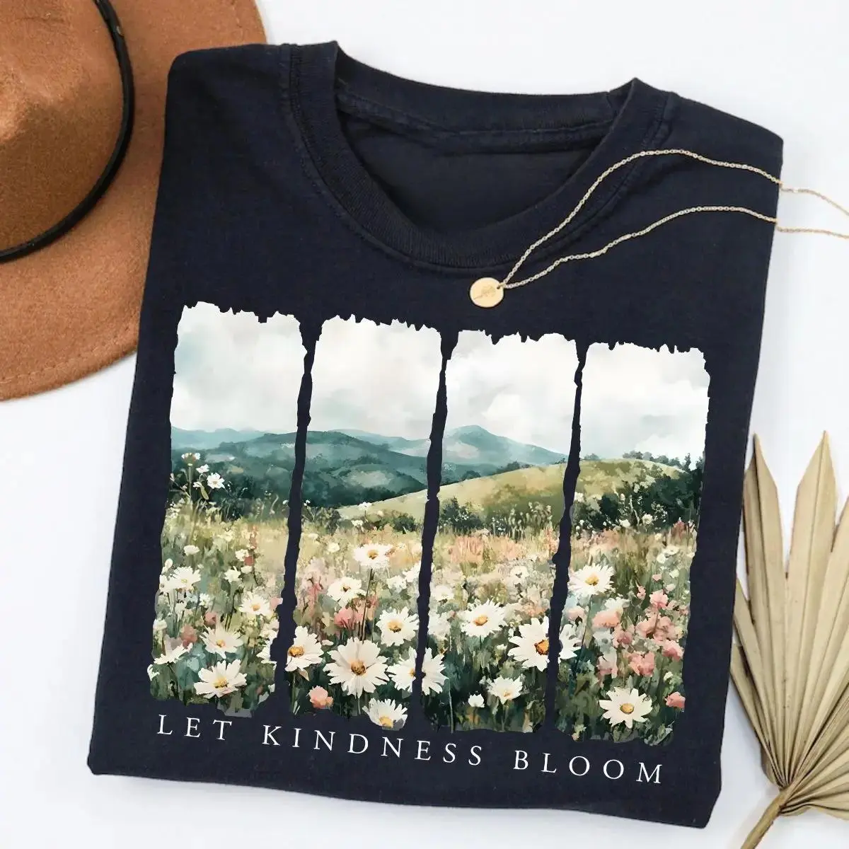 【100% cotton】Let Kindness Bloom T-Shirt,Be Cool Be Kind Retro Flower T-Shirt,Be Cool Tee Gift, Inspiration Women Shirt,Floral Kindness Tee