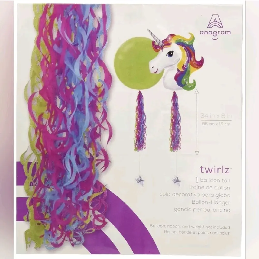Unicorn Balloon Twirlz- Multicolor 34"