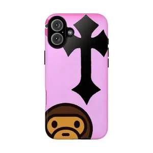 Baby Milo Chrome Pink Phone Case  Tough Vintage Protective Case iPhone X XS 11 12 13 14 15 16 17 ProMax