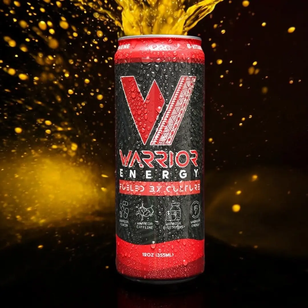 Warrior Energy Drink 4 Pack Low Sugar - 116mg of Caffeine, B12 & B6 Vitamins, Original Flavor, No Sugar Added - Beverage Traditional Sport Nata
