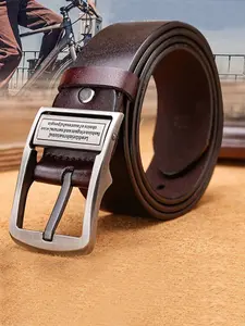 Men's PU Leather Belt, Casual Plain Design, All-Season Wear, Versatile Accessory for Jeans & Everyday