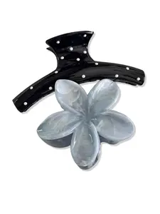 Elegant Flower Hair Clips for Women, Hair Clip Set, 2pcs Eggshell Design, Perfect for Vacation Travel, Bohemian Style, Y2K Fashion Accessories