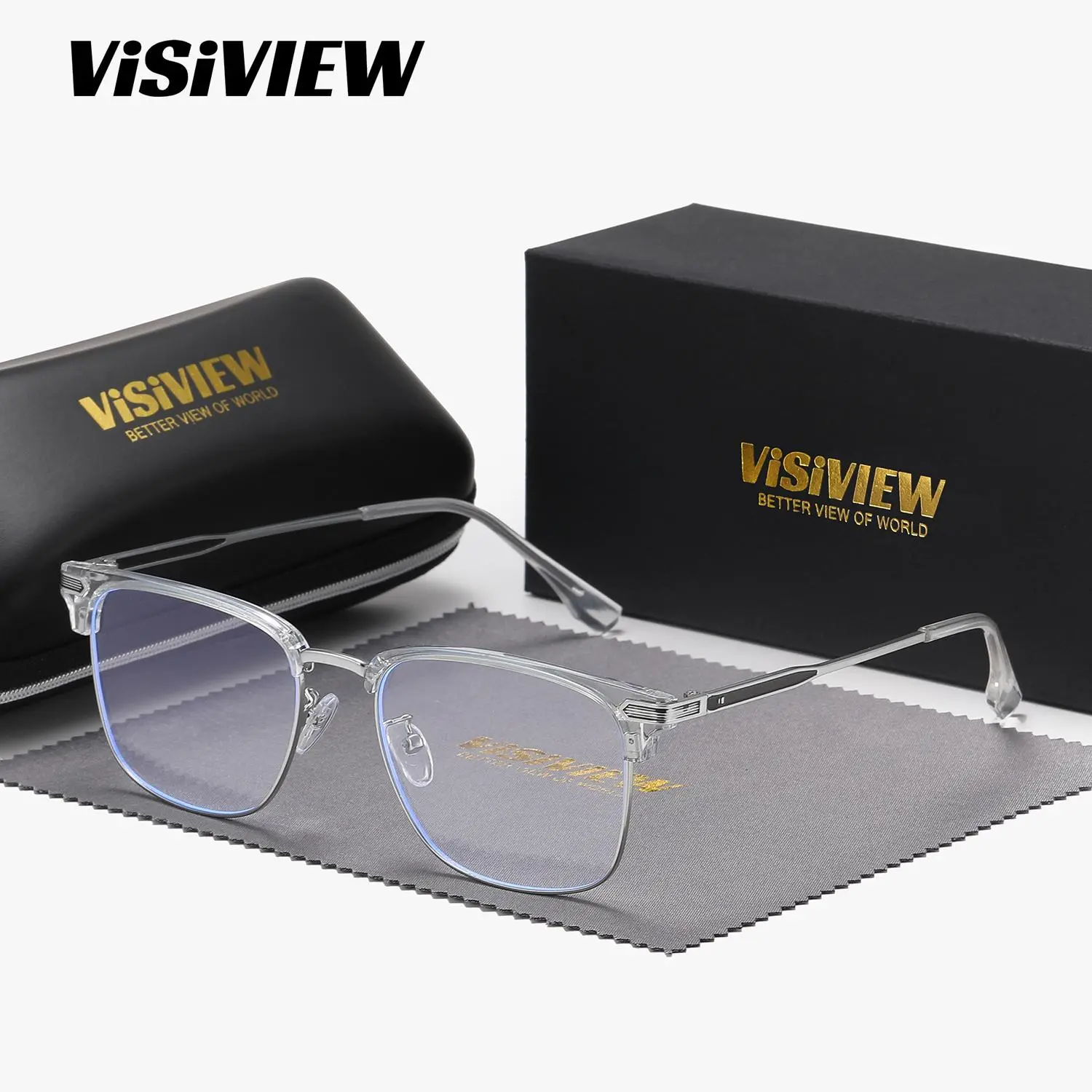 VISIVIEW Unisex Anti-Blue Light Glasses Literary Trendy Full Frame Daily Casual Glasses