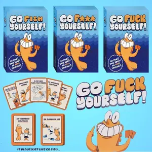 Classic Fishing Card Game for Family Fun, Interactive Play for 2+ People, Original Style Cartoon Fish Design, Educational Party Game