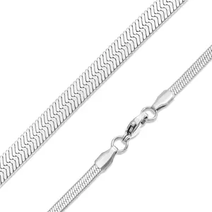 Steel Bonds - Tarnish Resistant Stainless Steel Herringbone Chain Necklace. Suitable for everyday wear!