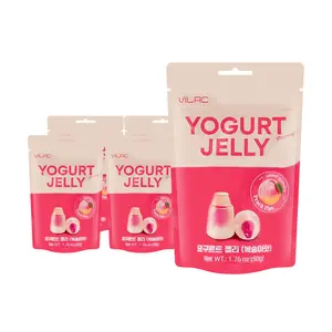 Vilac Korean Lactobacillus Peach Flavored Gummy Candy - 50g x 5 Pack Value Bundle