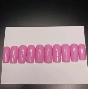 Pink Magenta Square Acrylic Press On Nails