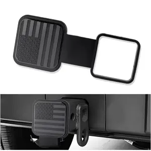 Trailer Hitch Covers - Unique US Flag Tow Hitch Covers 2 Inch with Square Mouth for Car Decorations & Protections,Rubber Hitch Receiver Cover Fits Car Truck Accessories