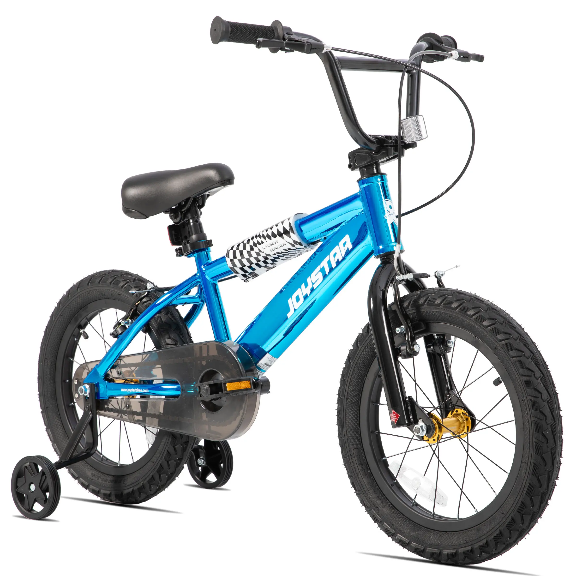 Joystar Child Size Single Speed BMX Bike for Boys & Girls, 16/20-Inch High-Carbon Steel Metallic Frame, Detachable Training Wheels, Chain Guard, Birthday Gift Option, Outdoor Riding Sports Equipment