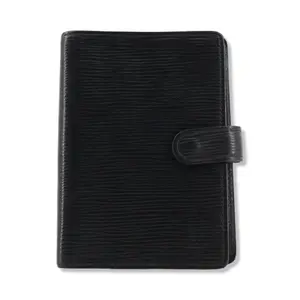 Pre-owned Louis Vuitton Epi Leather Small Leather Goods Black Small Ring Agenda Cover LV1820