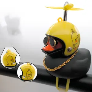 Little Yellow Duck Electric Vehicle Self-Propelled Motorcycle Ornaments