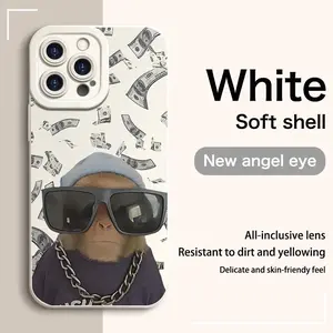 Cool Monkey Pattern Phone Case, TPU Soft Silicone,Fully Protected and Shockproof For iPhone 17 16 15 Pro Max 14 Plus 13 12 11 X Funny.QXT725