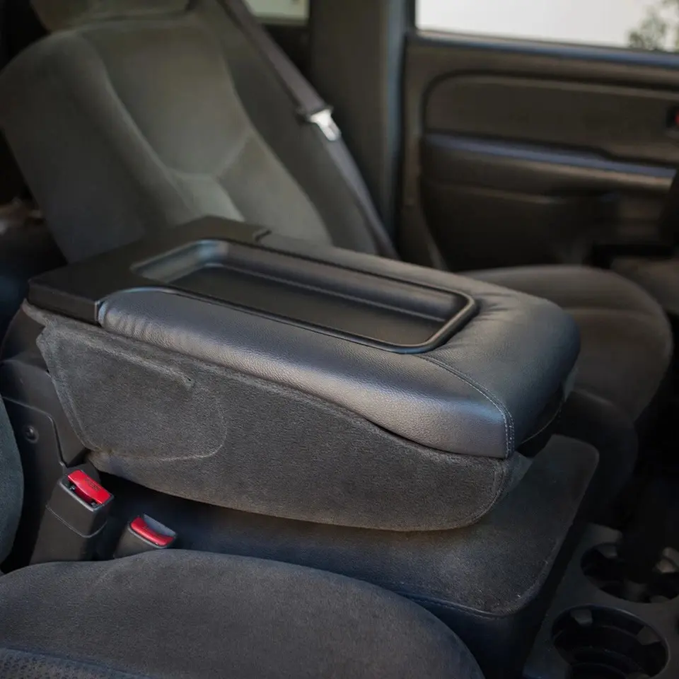 G-PLUS Motor Interior Center Console Fits 99-07 Chevy Silverado Lid Armrest Latch Dark Gray #19127364