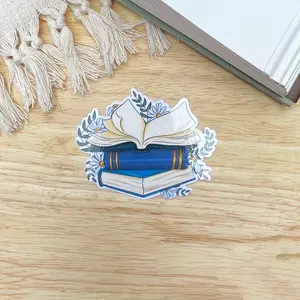 Floral Stack of Books Sticker | Cottagecore Stickers bookish merch Decor Decorative