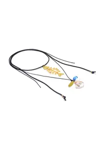 Fashion Stacked Multi-layer Fishbone Conch Pendant Necklace Exaggerated Marine Animal Elements Collarbone Chain