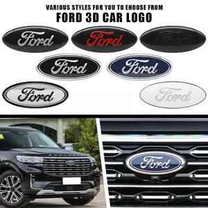 ABS Car Front Grille Rear Trunk Logo Emblem Stickers For Ford Focus Mondeo Edge Ecosport Ranger Fiesta Fusion Kuga Accessories