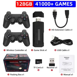 Wireless Retro Game Console, Nostalgia Stick Game, 25,000+ Games & multiple Emulators Built in, Plug and Play Video Games for Tv 4K HDMI (32G-256G)