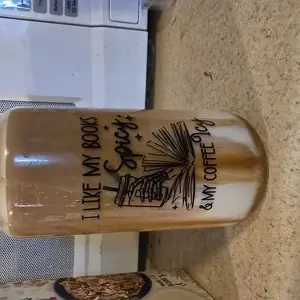 2024 Kitchen Gadgets 16oz Glass Cup with Lid & Straw & Cleaning Brush, 1 Count Portable Modern Letter Pattern Drinking Cup, Drinking Cup for Home Office School Dormitory Picnic