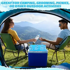 Reusable Mini Ice Crystal Box, Long Cold Blue Blocks, Ideal for Lunch Bags & Insulated Pouches, Perfect for Outdoor Use