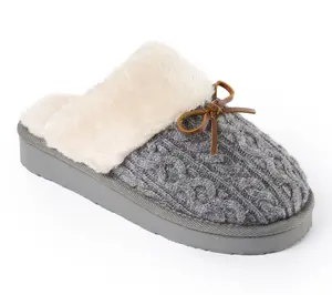 Minnetonka Women's Flurry Scuff Sweater Knit Slippers