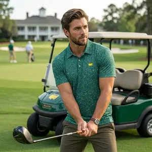 Masters Golf Polo 2026 – Men’s Performance Sport Polo, Breathable Golf Shirt for Fans