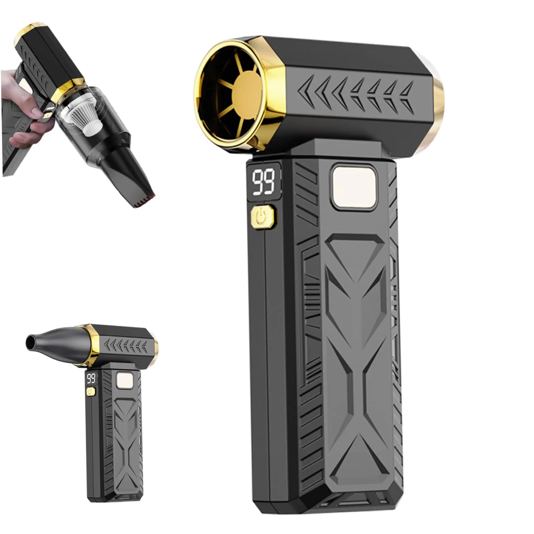 Brushlesspure copper motor jet fan Brushless Pure Copper Motor Jet Blower Fan, Mini Portable Type-C Rechargeable Handheld Blower with Adjustable Speed, Cool Stuff Gadgets for Home, Outdoor Use, Gift for Men