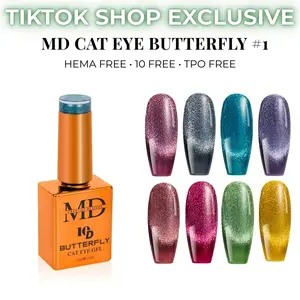 MD Nails 8-Pack Cat Eye Gel Polish Set