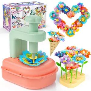 Flower Bouquet Craft Kit, DIY Creative Flower Arrangement Kit for Kids Ages 4-8, Upgrade Wreath Making & Colorful Bouquet Craft Toys, Unisex Birthday Gift Recommendation for Children, Early Childhood Art Enlightenment Educational Activity