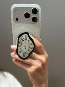 Vintage Melting Clock MagSafe Phone Grip, Magnetic Pop Socket Kickstand, Trippy Surreal Time Kindle Grip Aesthetic Gift