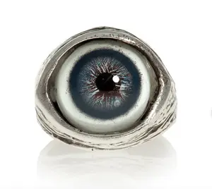 Evil Eye Ring Adjustable Sterling Silver Made in NYC