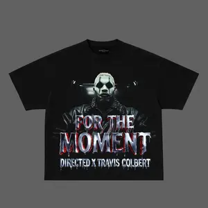 For the Moment Dark Graphic Tee – Bold Music-Inspired Print, Short Sleeve Urban Streetwear Shirt