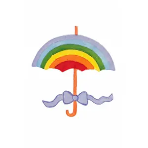 Vintages Rainbow Umbrella Sticker