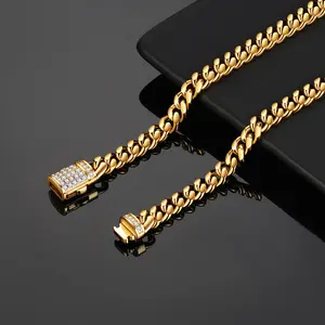 Gold Titan Ice Cuban Chain (6mm-14mm, 16in-30in)