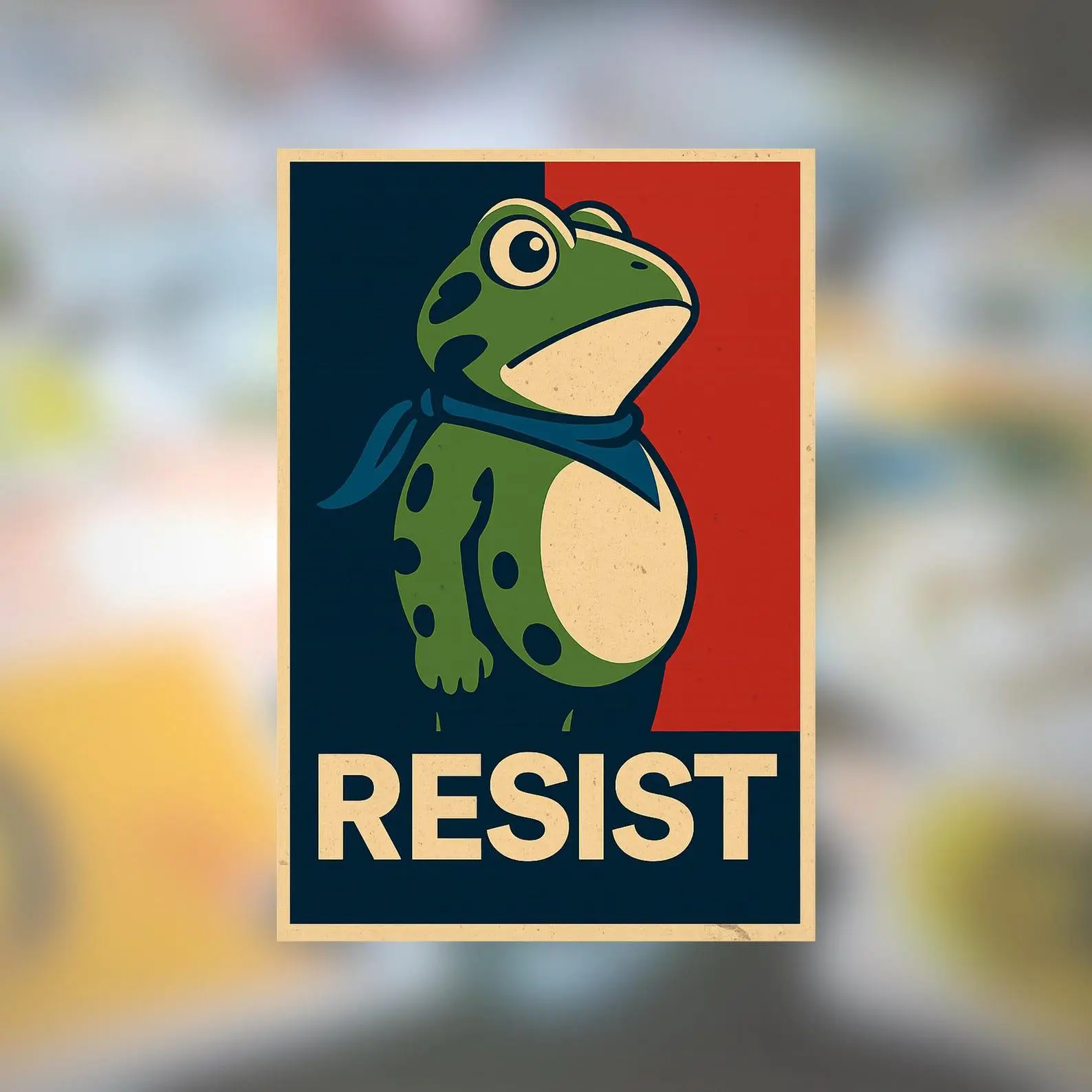 Portland Frog Sticker Empathy & Critical Thinking, Resistance