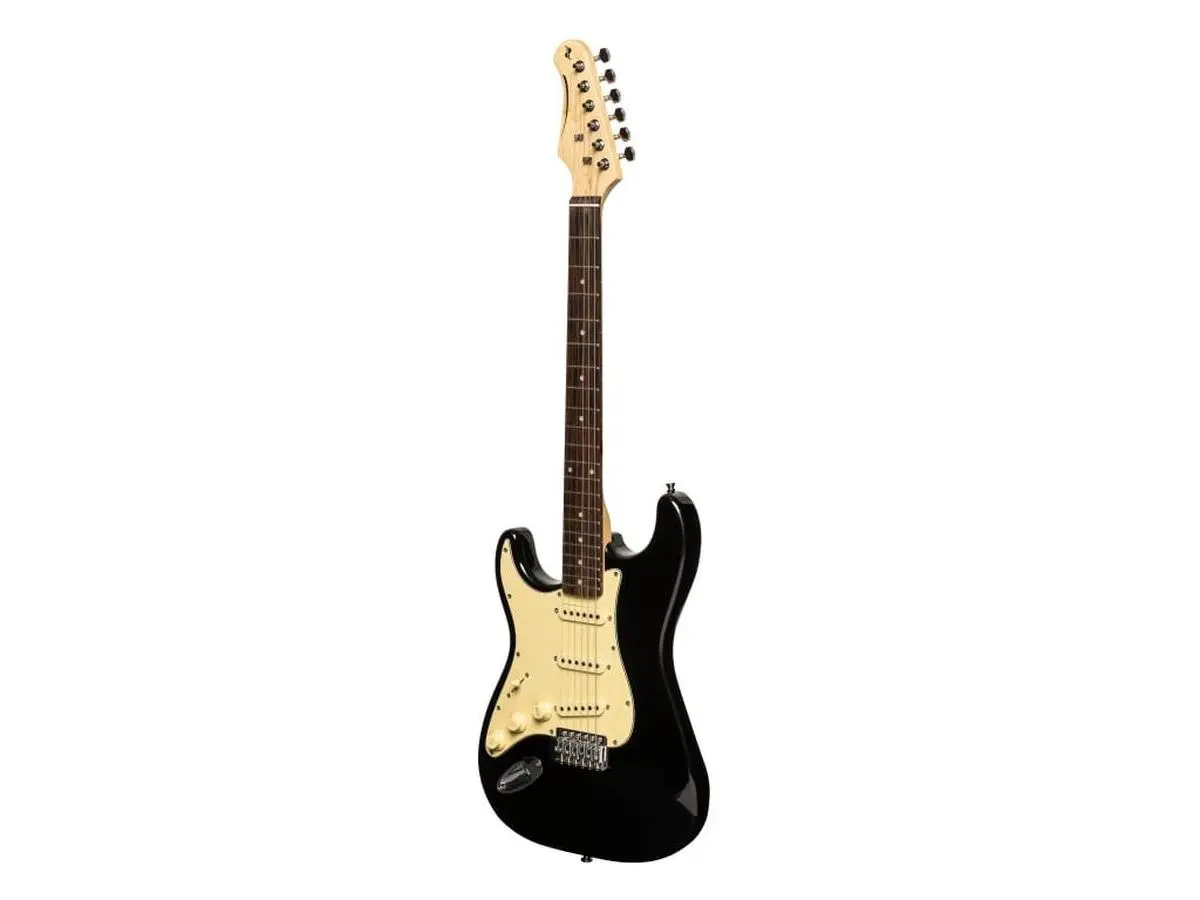 Stagg 26117 Standard S Electric Guitar, Left Hand Model - Black
