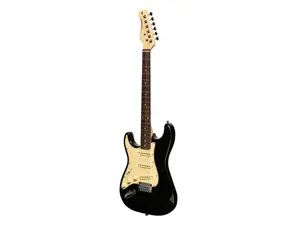 Stagg 26117 Standard S Electric Guitar, Left Hand Model - Black