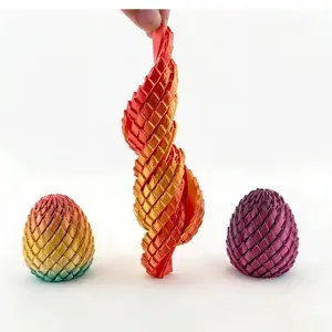 Cool 3D Print Mystery Dragon Egg - Smooth Gyro Fidget Toy for ADHD & Anxiety Relief, Creative Gift for Adults
