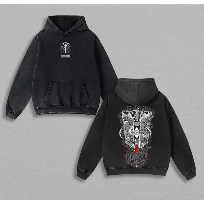 Fullmetal Alchemist Gate of Truth Hoodie, Brotherhood Dark Alchemy Sweatshirt, Vintage Anime Hoodie for Anime Fans, Anime Lover, Mens  Unisex Gift for Birthday Christmas