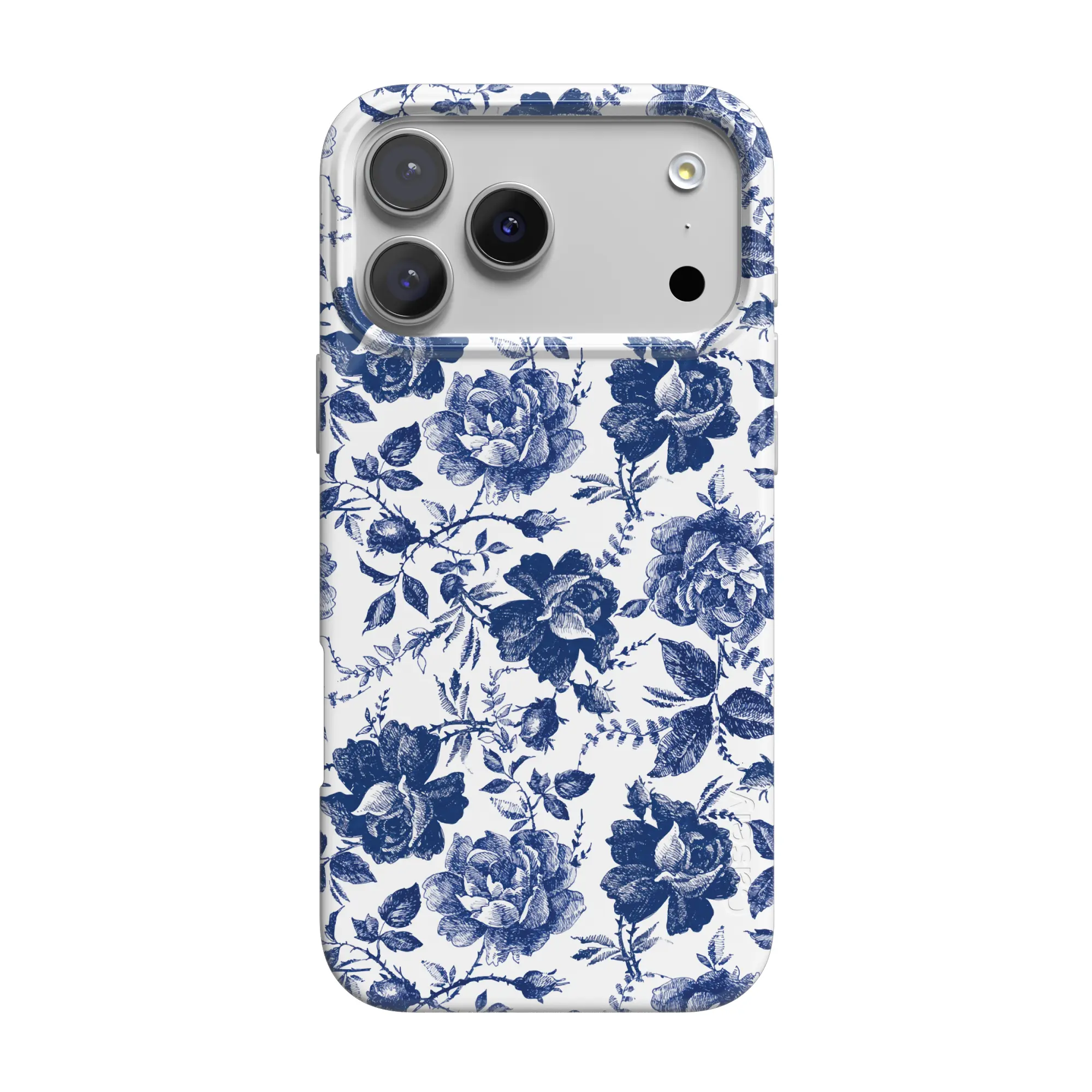 Casely Rose to Fame | Blue & White Rose Floral Classic MagSafe Case