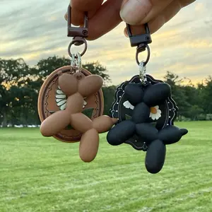 Retro Balloon Dog Keychain